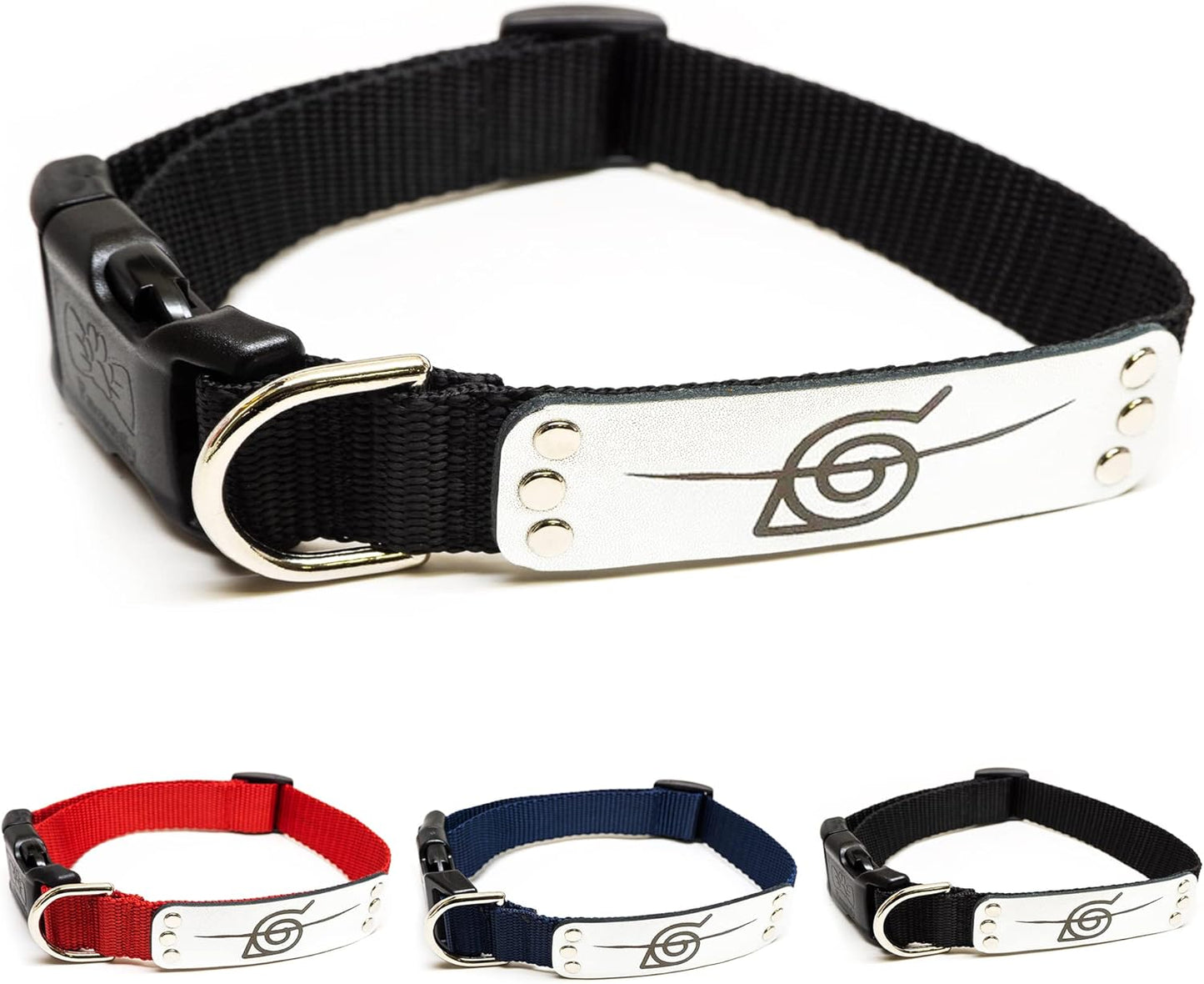 Naruto Dog Collar for Large Dogs, Medium, Xs/Small Puppy Collars – Officially Licensed Naruto Shippuden Hidden Leaf Village Anime Dog Collar, Naruto Gifts Pet Collar for Dogs Navy Rogue, MED
