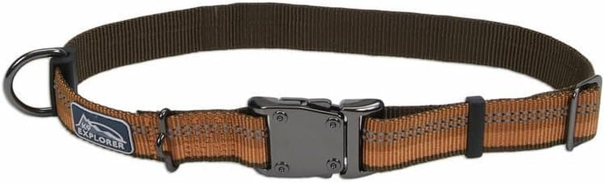 Pet K9 Explorer Reflective Adjustable Dog Collar - Comfortable Collar for the Outdoors - Durable, Lightweight Accessory with Side-Release Buckle - Berry, 5/8" X 8-12"