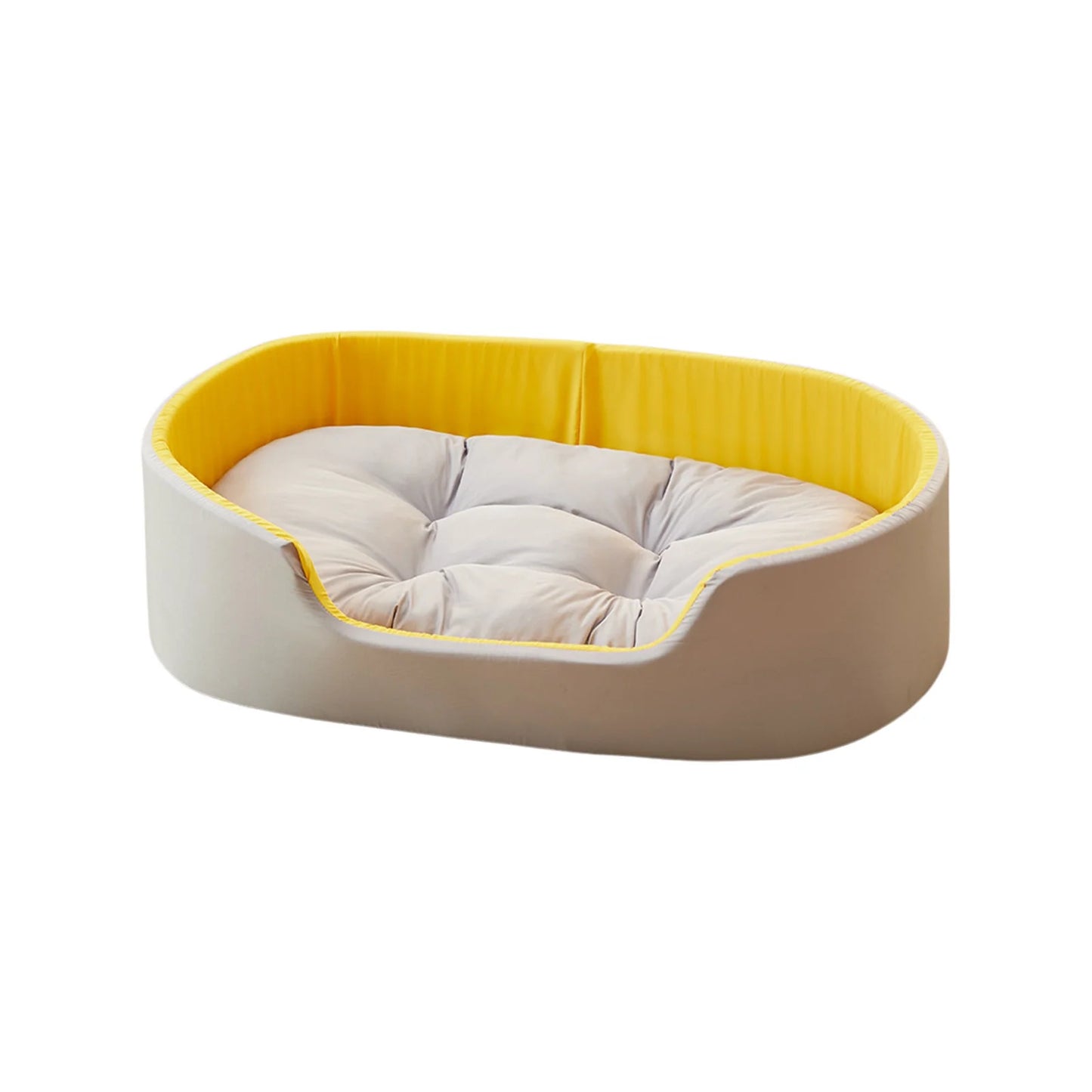 Pet Summer Chair Bed, Household Dog Bed, Cool Pet Bed Nests with Cotton Mat, Washable and Comforts Dog Bed, Calming Pet Mat with Non-Slip Bottom, Large Oval Shape Soft Pet Kennel