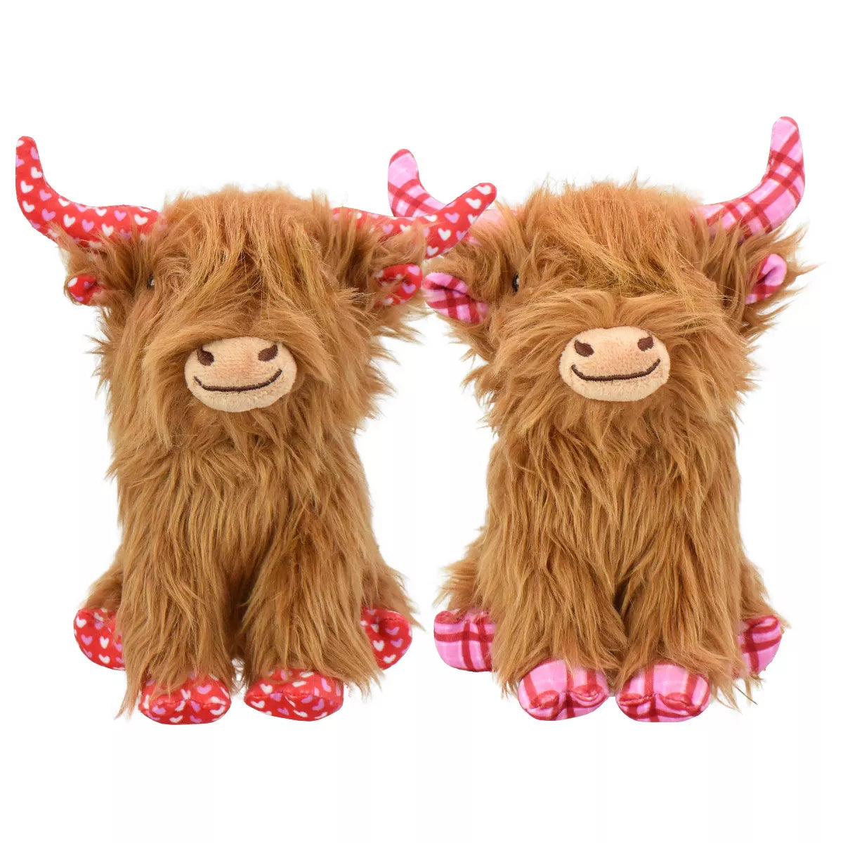 Multipet Highland Cow Interactive Plush Dog Toy