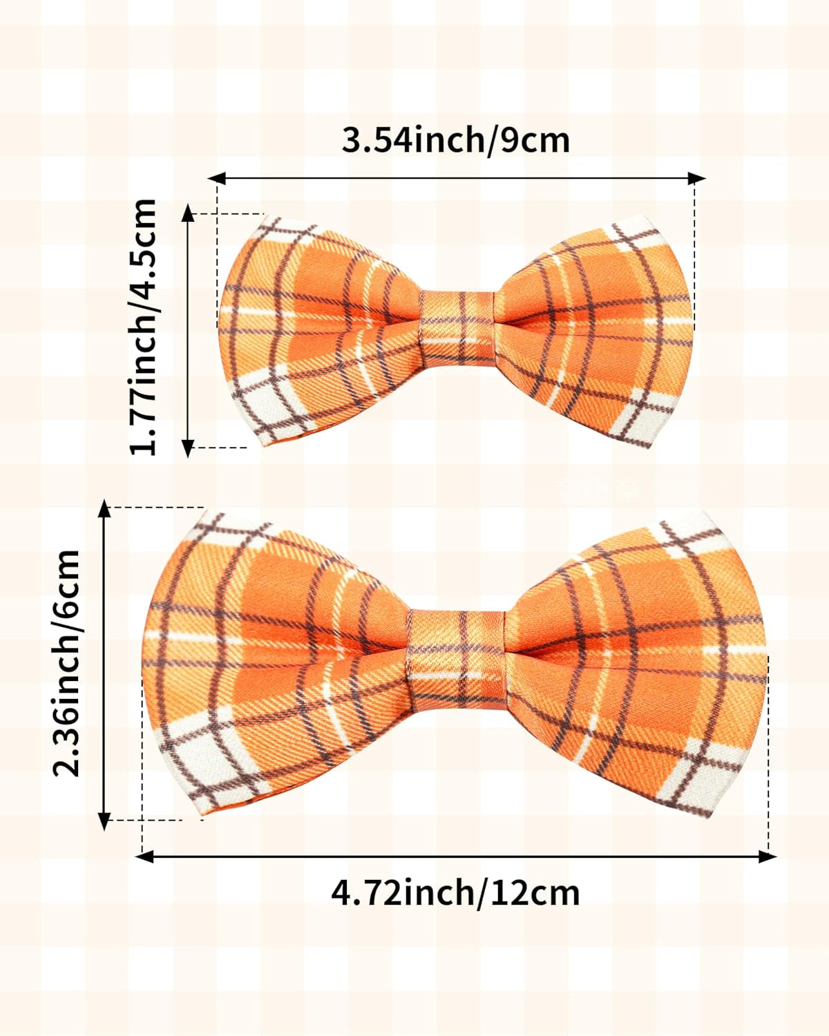 10 Pack Plaid Small Dog Bow Ties Sliding Collar Attachments Puppy Cats Classic Bowties for Medium Dogs Rainbow Bowknots Christmas Party Holiday Pet Grooming Accessories(Small)