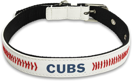 MLB Dog Collar Chicago Cubs New Signature PRO Pvc-Leather Premium Pet Collars Extra Tough & Durable! Super Stylish! Size: Medium Adjustable 16-20" Length X 1" Width