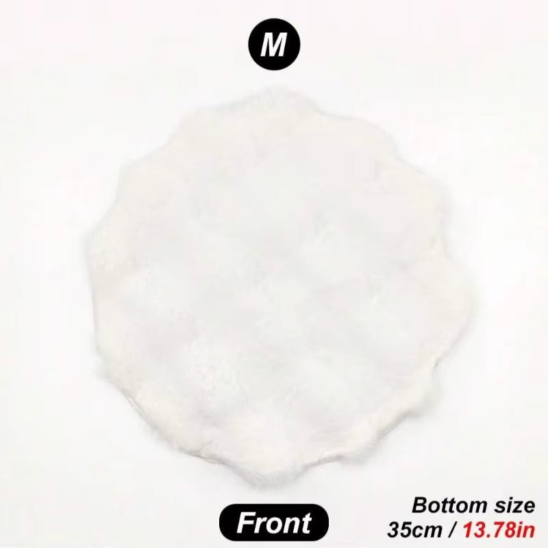 Winter Plush Cat Bed Mat round Pet Bed for Cats Small Dogs Fleece Pet Sleeping Mat Kitten Puppy Nest Pet Cushion Cat Accessories