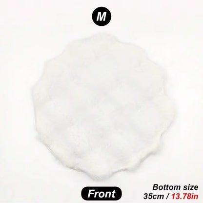 Winter Plush Cat Bed Mat round Pet Bed for Cats Small Dogs Fleece Pet Sleeping Mat Kitten Puppy Nest Pet Cushion Cat Accessories