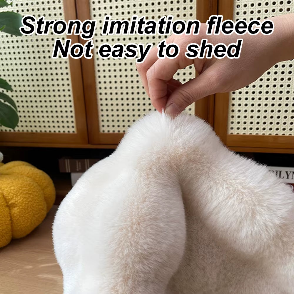 Winter Plush Cat Bed Mat round Pet Bed for Cats Small Dogs Fleece Pet Sleeping Mat Kitten Puppy Nest Pet Cushion Cat Accessories