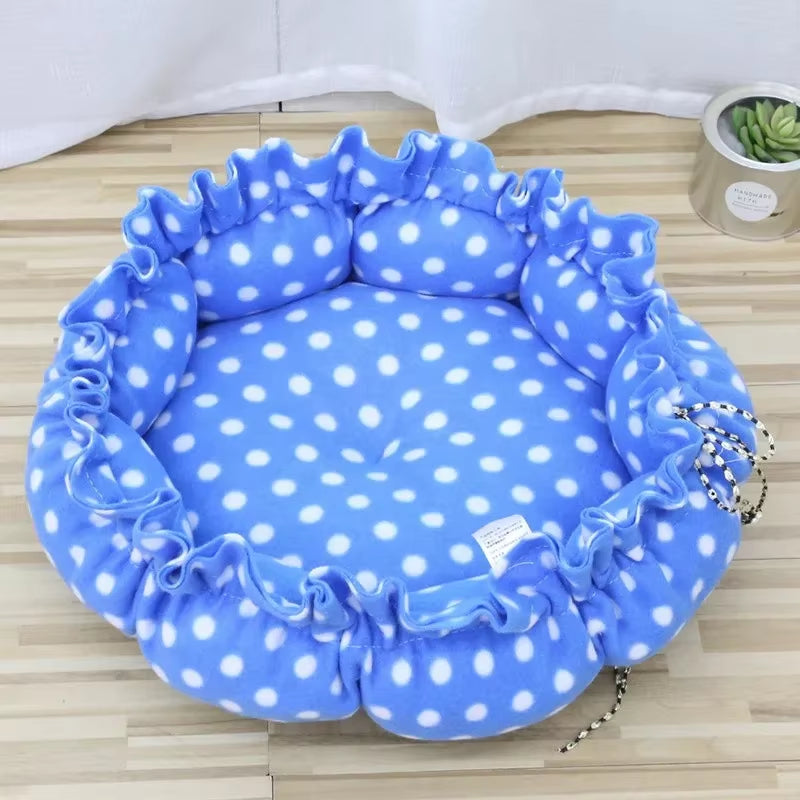 Drawstring Creative Soft Warm Nest Dual-Use Adjustable Pet Bed Nest Bed Pet Cushion for Cats Puppies Pet Supplies