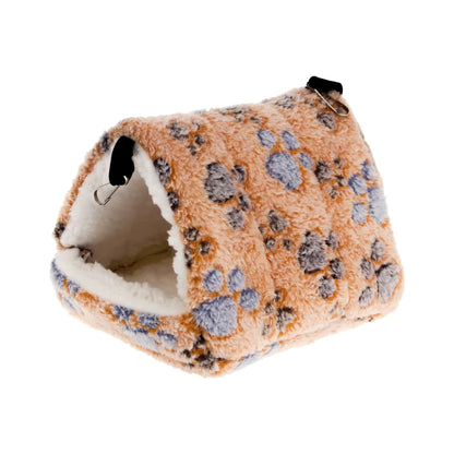 Hamster House Warm Soft Beds and Houses Rodent Cage Printed Hammock for Rats Cotton Guinea Pig Accessories Small Animals 햄스터