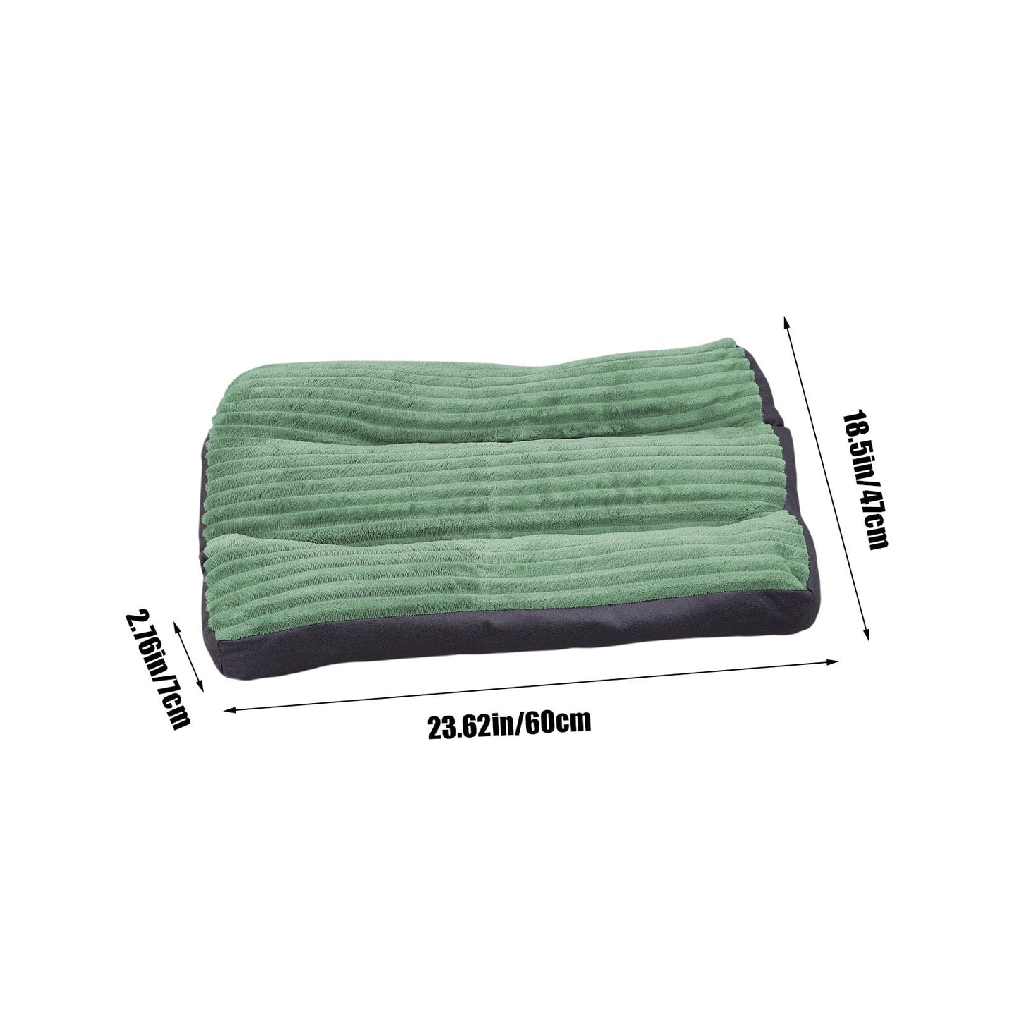 Dog Bed Washable with Removable Cover Waterproof, Soft Flannel Dog Crate Beds for Large Medium Small Dogs Cats, Non-Slip Pet Beds Kennel Pad 23.6 Inch X 18.5 Inch