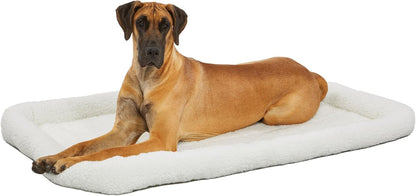 Cozy Gray Faux Fur Bolster Dog Bed - Ultra-Soft, Machine Washable, Perfect for XXS Dogs and Cats in 18-Inch Crates and Carriers