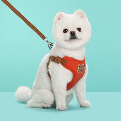 Creative Cute Pet Harness Leash Anti-Escape Adjustable Cat Chest Strap Vest No Pull Dog Collar Harness for Small Medium Dog Cat
