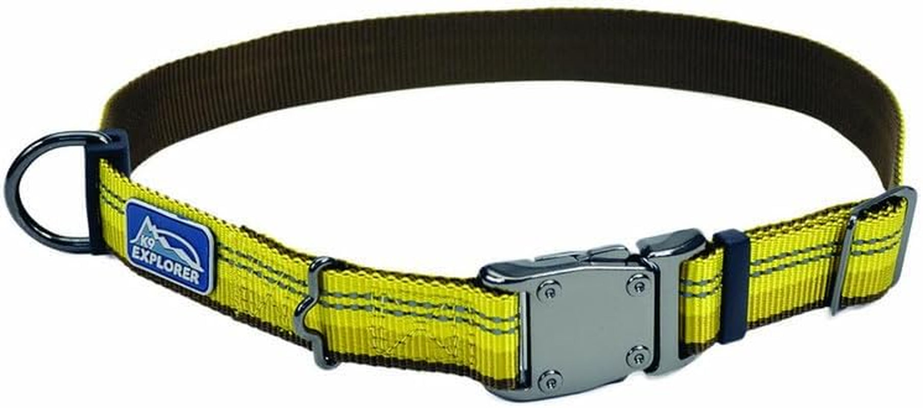 Pet K9 Explorer Reflective Adjustable Dog Collar - Comfortable Collar for the Outdoors - Durable, Lightweight Accessory with Side-Release Buckle - Berry, 5/8" X 8-12"