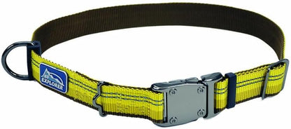Pet K9 Explorer Reflective Adjustable Dog Collar - Comfortable Collar for the Outdoors - Durable, Lightweight Accessory with Side-Release Buckle - Berry, 5/8" X 8-12"