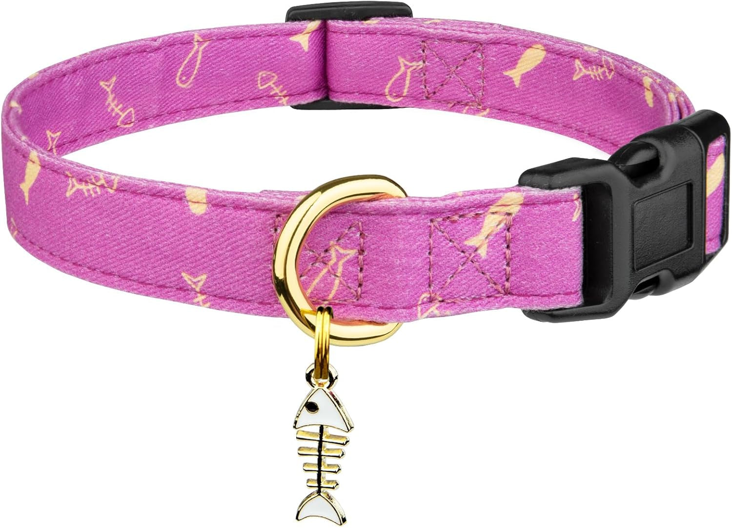 Cotton Handmade Dog Collar Cute and Distinctive Patterns White and Pink Love Heart with Pendant for Girl Boy Dogs Collars S