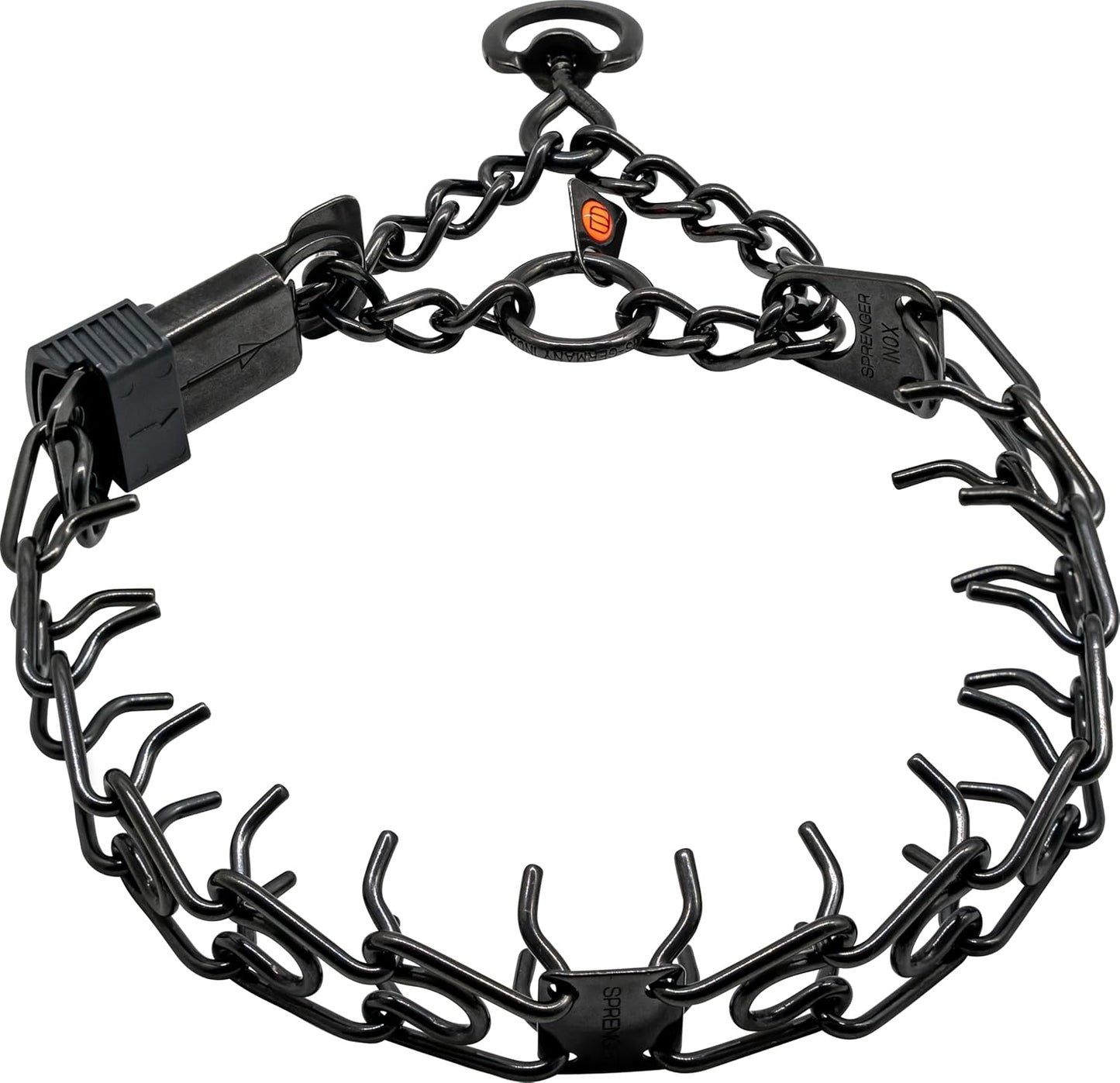 Prong Dog Training Collar, 22In X 3.0Mm (Neck Size up to 18In) Medium, Ultra-Plus Chrome Plated Steel Pet Pinch anti Pull Collar for Dogs Made in Germany