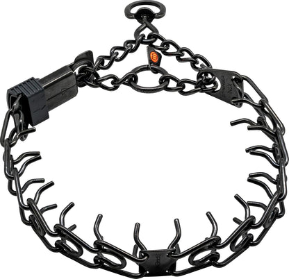 Prong Dog Training Collar, 22In X 3.0Mm (Neck Size up to 18In) Medium, Ultra-Plus Chrome Plated Steel Pet Pinch anti Pull Collar for Dogs Made in Germany