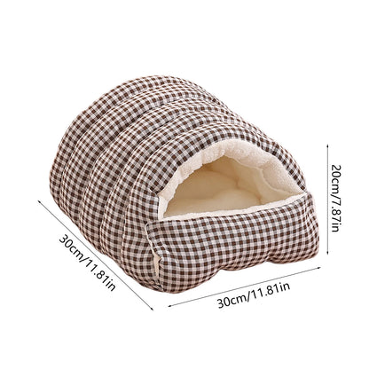 Reversible Winter Warm Pet Bed and Mat Dual-Sided Fluffy Plush Dog Cat Bed Removable Washable Cover for Crate Sofa or Floor