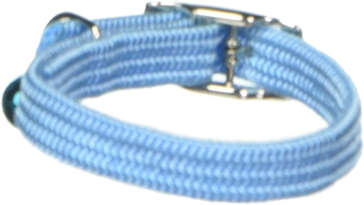 Kool Kat Elastic Cat Safety Collar with Bell, Green, 10"