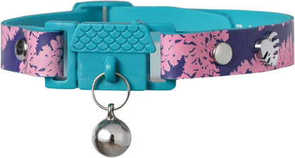 Tangerine Cat Collar with Bell. Breakaway Collar. Won'T Rub Fur. Lightweight, Soft & Comfy