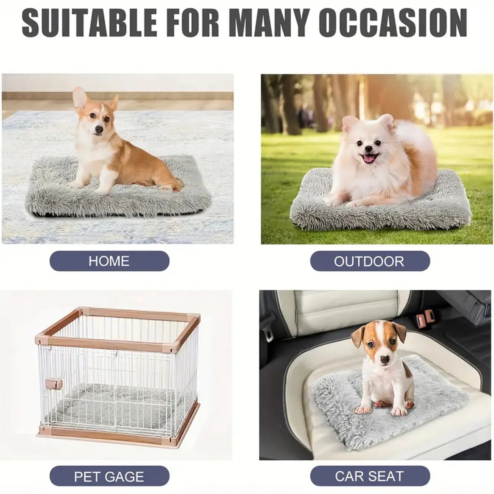 Orthopedic Pet Bed Supportive Comfort Sleeper Cushion Mat for Cats and Dogs with Removable Washable Cover