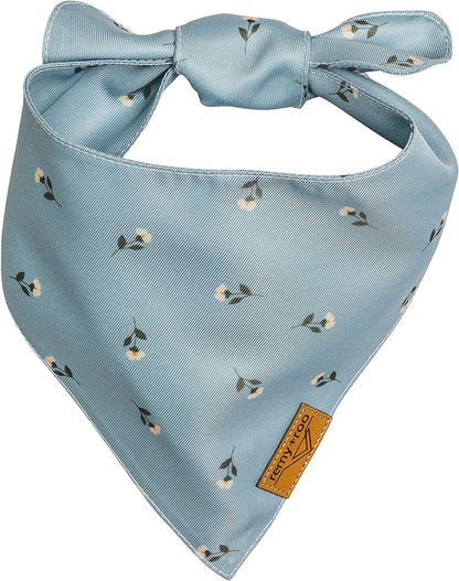 Small Spring Dog Bandanas - 4 Pack Emily Set | Premium Durable Adjustable Polyester Fabric Dog Scarfs | Patented Shape Girl Dog Bandana, Trendy Patterns, Floral Dog Bandana