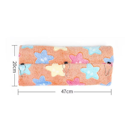 Small Animal Guinea Pig Rat Hammock Hanging Tunnel and Soft Bed Mat for Squirrel Hamster Hideout Cage Accessories