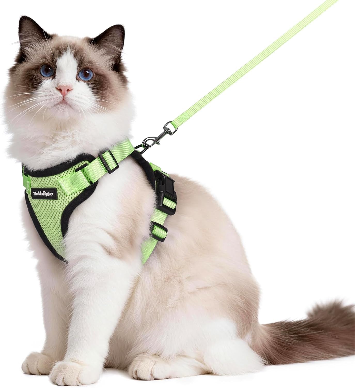 Cat Harness and Leash for Walking, Escape Proof Soft Adjustable Vest Harnesses for Cats, Easy Control Breathable Reflective Strips Jacket, Black, XS
