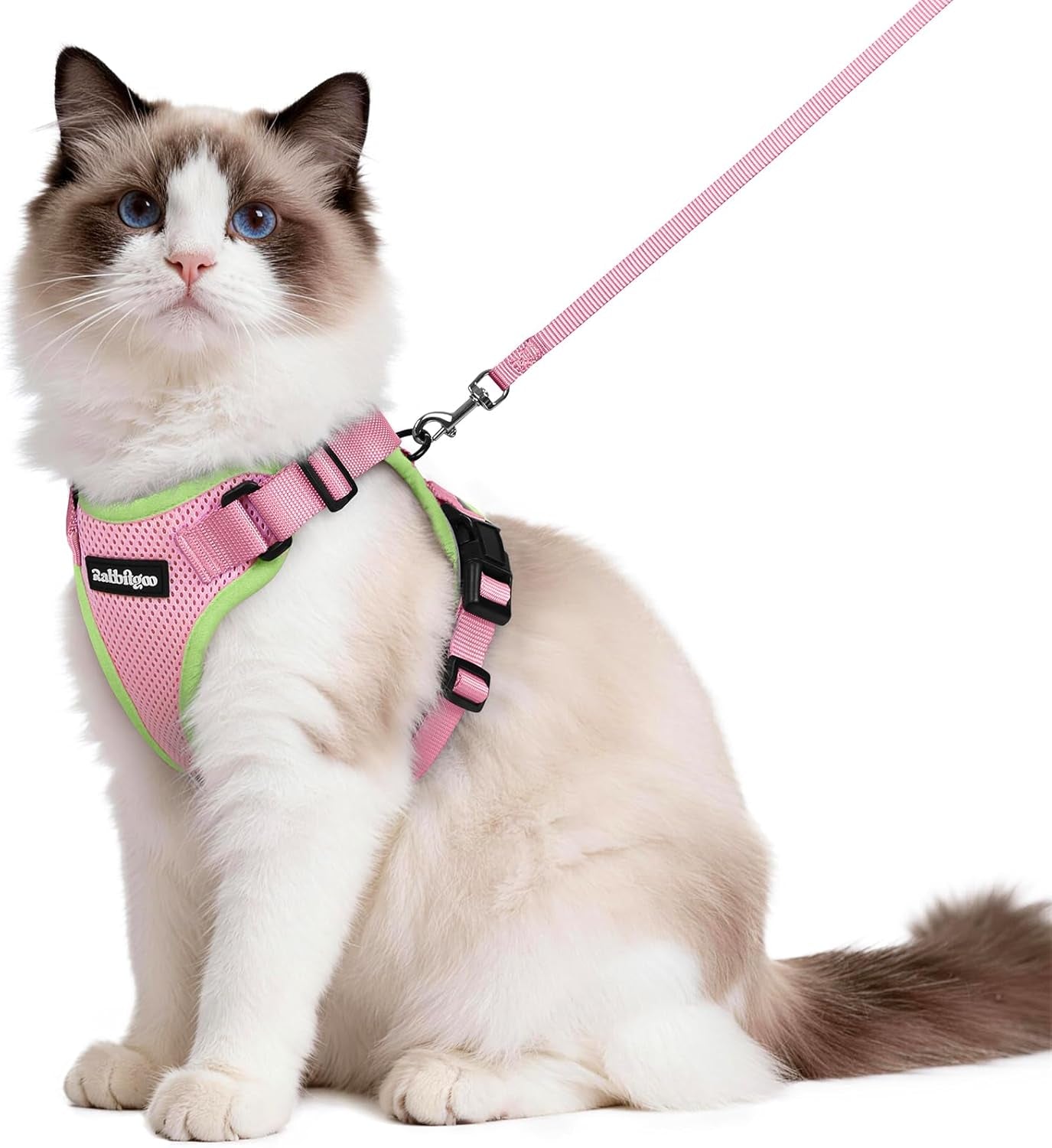 Cat Harness and Leash for Walking, Escape Proof Soft Adjustable Vest Harnesses for Cats, Easy Control Breathable Reflective Strips Jacket, Black, XS