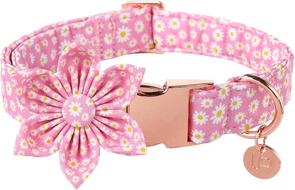 Patriotic Dog Collar with Bow Tie - 4th of July Comfortable Cotton American Flag Design for Large Dogs, Stylish Metal Buckle