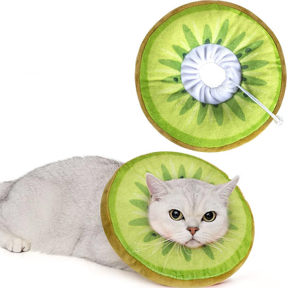 Adjustable Cat Cone Collar Soft, Cute Cat Donut Collar after Surgery, Kitten Recovery Cones to Stop Licking