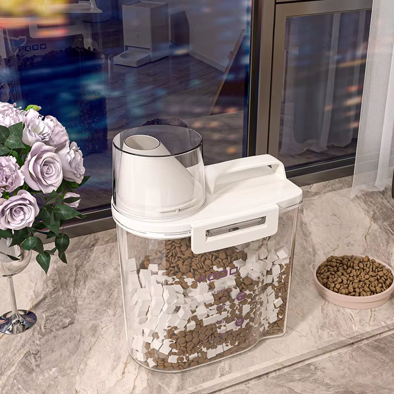 Sealed Cat Food Storage Bucket Vacuum Preservation Tank for Dog Food Moisture-Proof and Dehumidifying Pet Dog Snack Storage Box