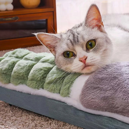 Soft Pets Bed for Small Dogs and Cats, Velvet Pet Beds,Washable Small Dog Cat Bed, Comfort and Fuzzy Pet Couch Sofa Bed,Warming Pets Bed for Indooor Home,Bedroom,Winter Holiday(13.7*19.7 In)
