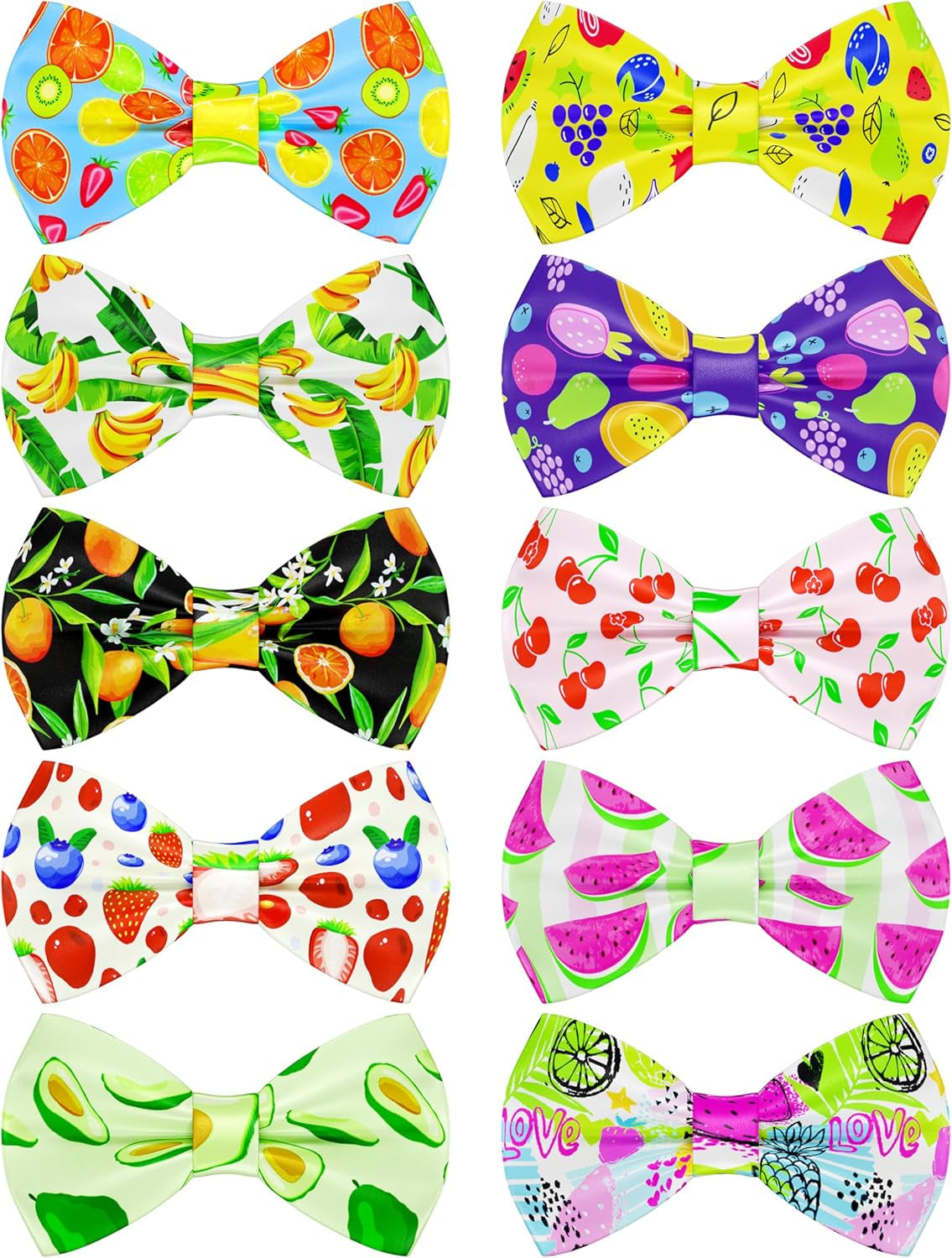 10 Pack Plaid Small Dog Bow Ties Sliding Collar Attachments Puppy Cats Classic Bowties for Medium Dogs Rainbow Bowknots Christmas Party Holiday Pet Grooming Accessories(Small)