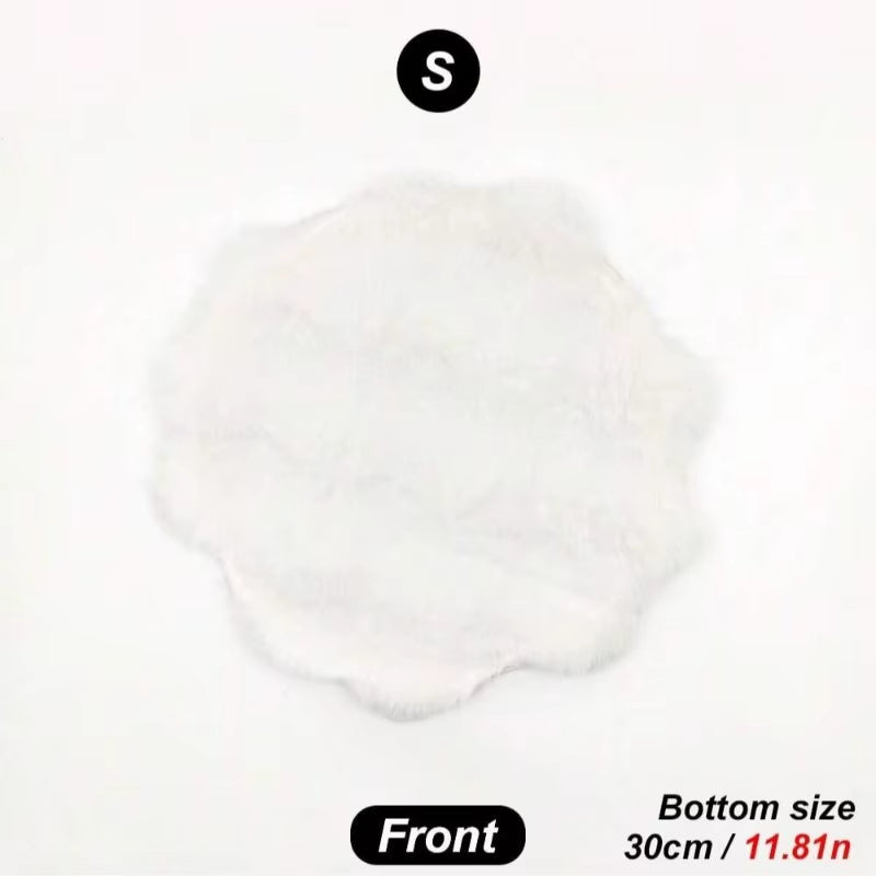 Winter Plush Cat Bed Mat round Pet Bed for Cats Small Dogs Fleece Pet Sleeping Mat Kitten Puppy Nest Pet Cushion Cat Accessories