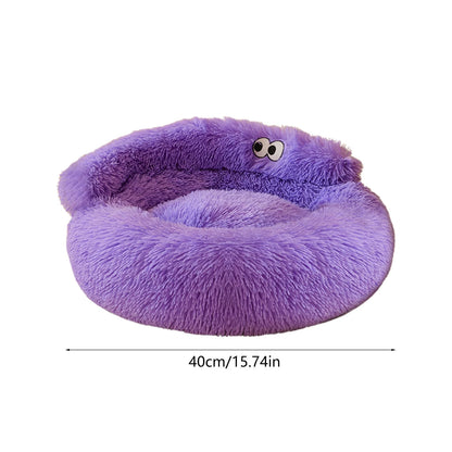 Adorable Plaid Cat Bed, Soft Portable Sleeping Bed for Small and Medium Sized Pets, Machine Washable Warm Pet Nest for Indoor Comfort