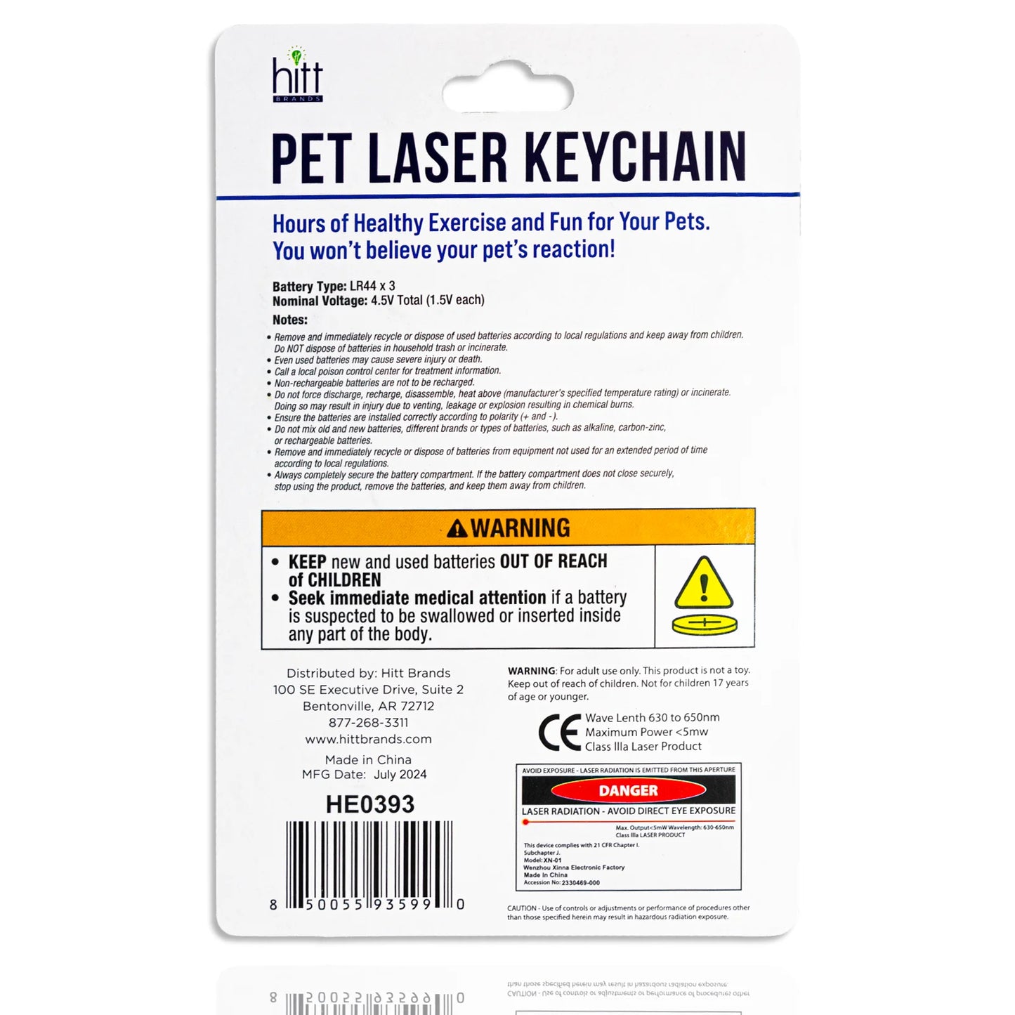 Pet Laser Exerciser and Keychain Toy 2 Pack