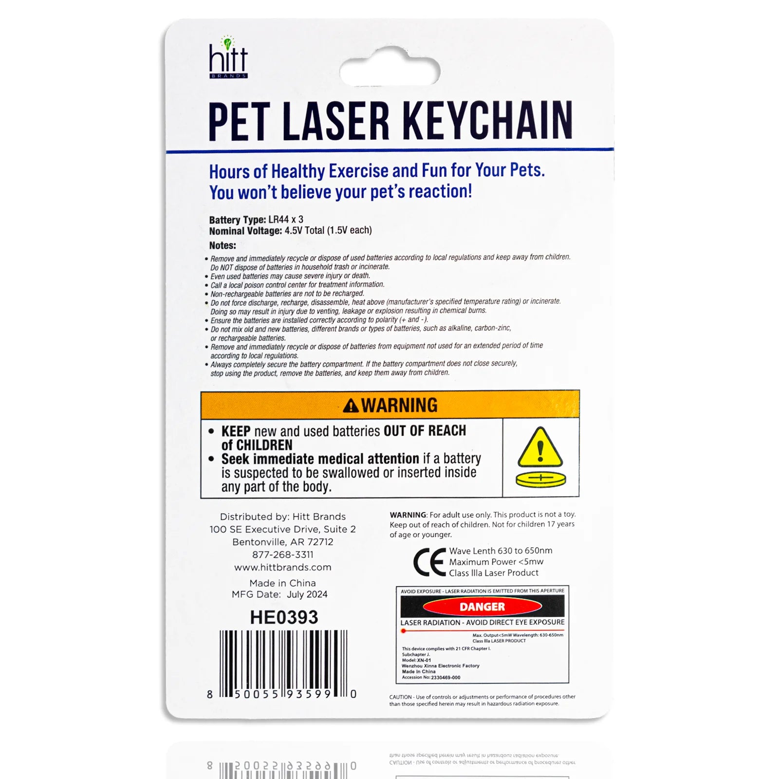Pet Laser Exerciser and Keychain Toy 2 Pack