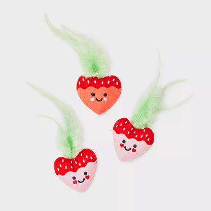 Strawberries Cat Toy - Boots & Barkley™ 3Ct