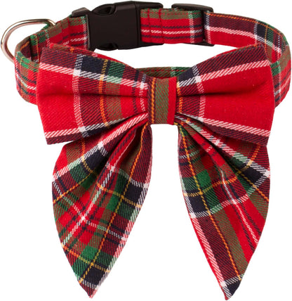 Dog Collar with Detachable Bow Tie - Adjustable, Multiple Patterns