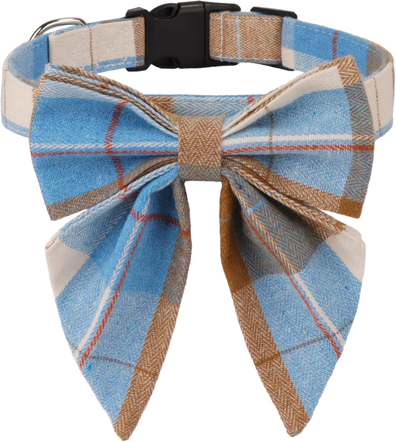 Dog Collar with Detachable Bow Tie - Adjustable, Multiple Patterns