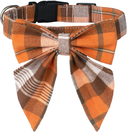 Dog Collar with Detachable Bow Tie - Adjustable, Multiple Patterns