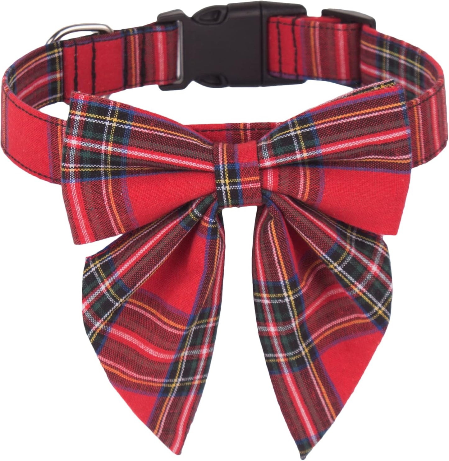 Dog Collar with Detachable Bow Tie - Adjustable, Multiple Patterns