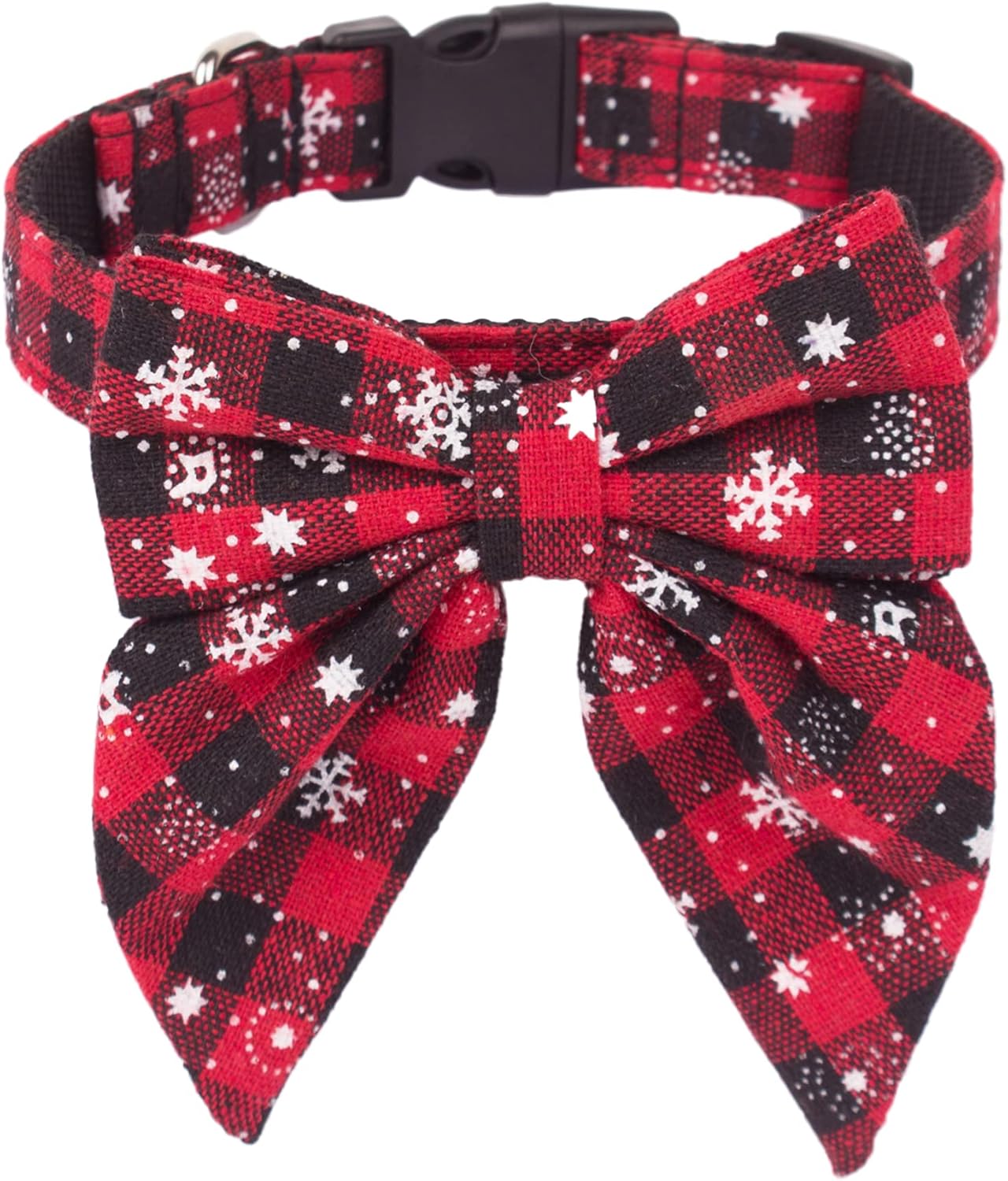 Dog Collar with Detachable Bow Tie - Adjustable, Multiple Patterns
