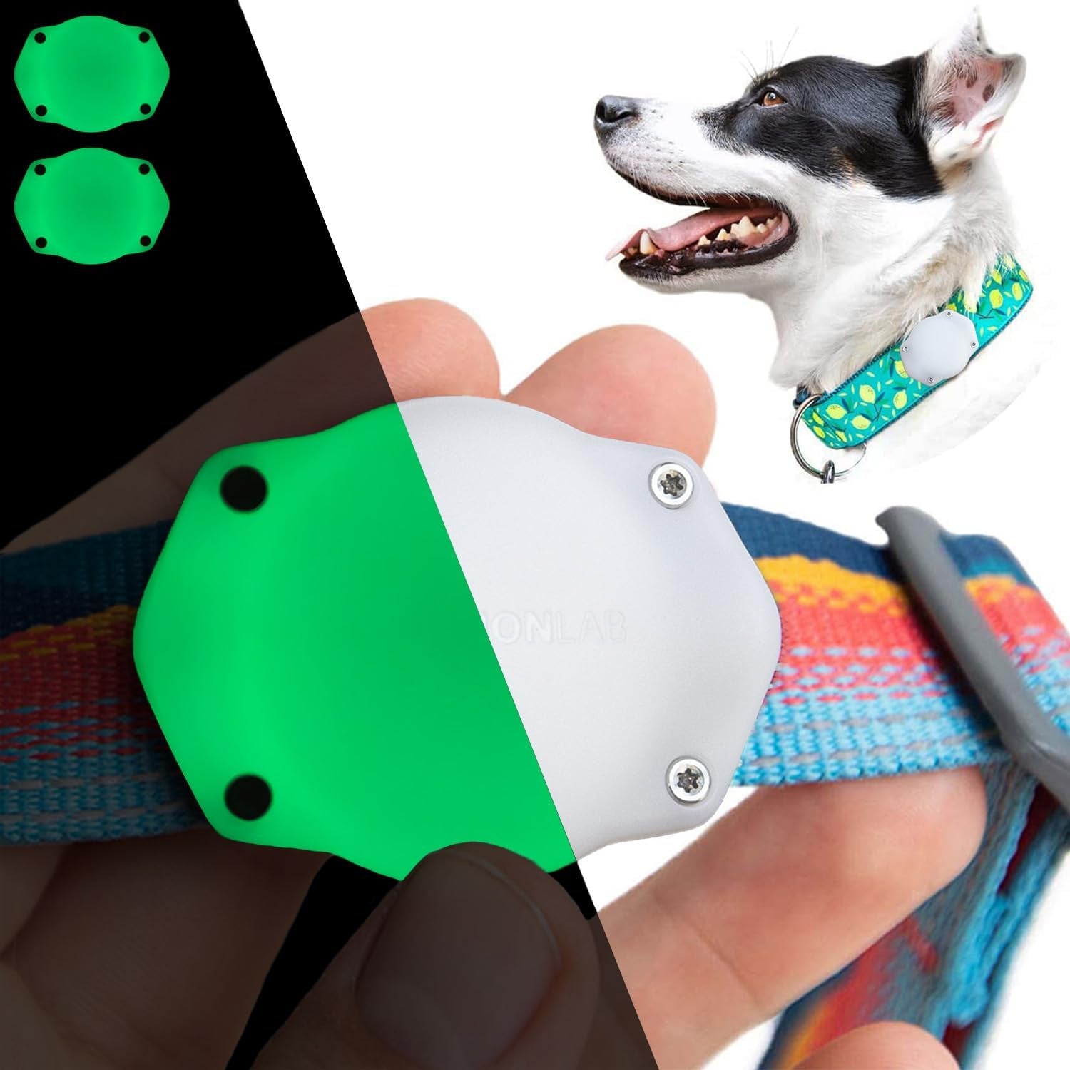 Airtag Dog Collar Holder - Tagvault™ - Secure Thru-Mount, IP69 Waterproof, Doesn'T Dangle, Fits All Width Collars