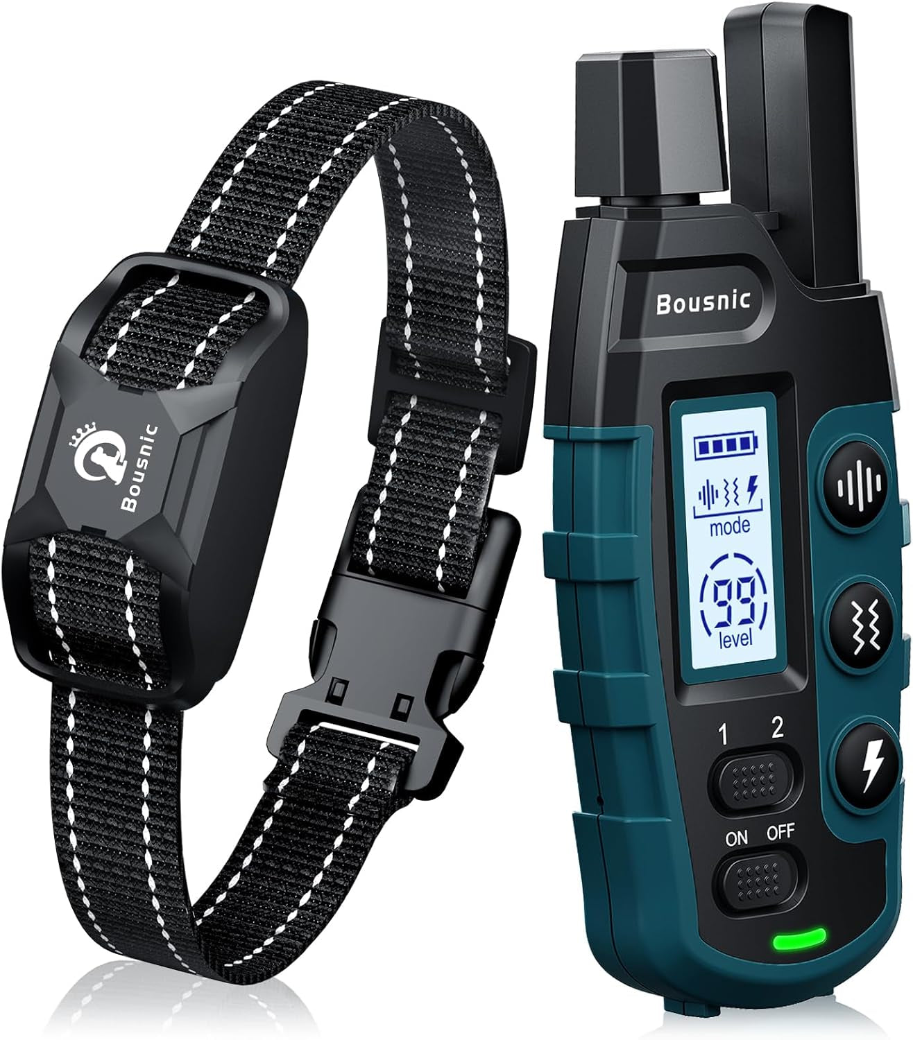 Dog Shock Collar - 3300Ft Dog Training Collar with Remote for 5-120Lbs Small Medium Large Dogs Rechargeable Waterproof E Collar with Beep (1-8), Vibration(1-16), Safe Shock(1-99) (Orange)
