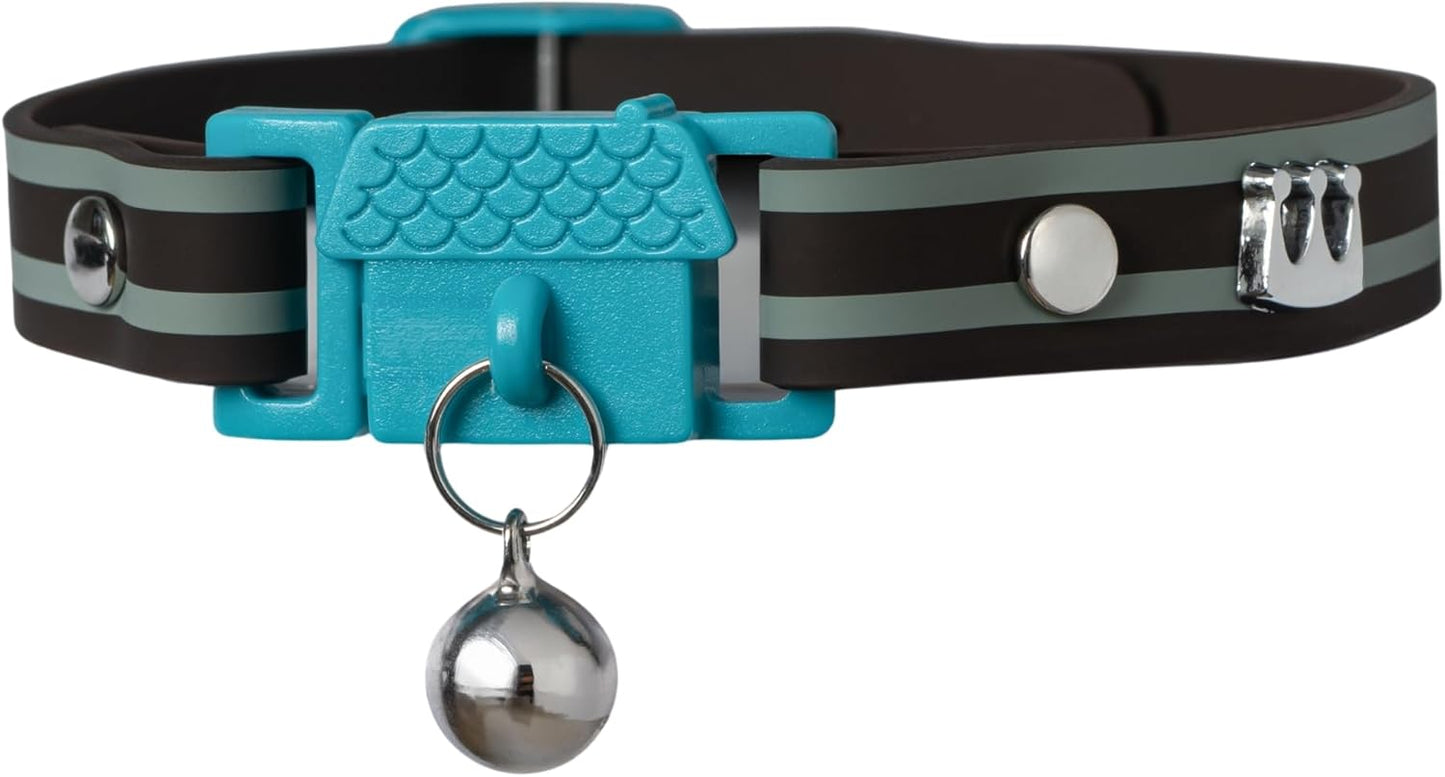 Tangerine Cat Collar with Bell. Breakaway Collar. Won'T Rub Fur. Lightweight, Soft & Comfy
