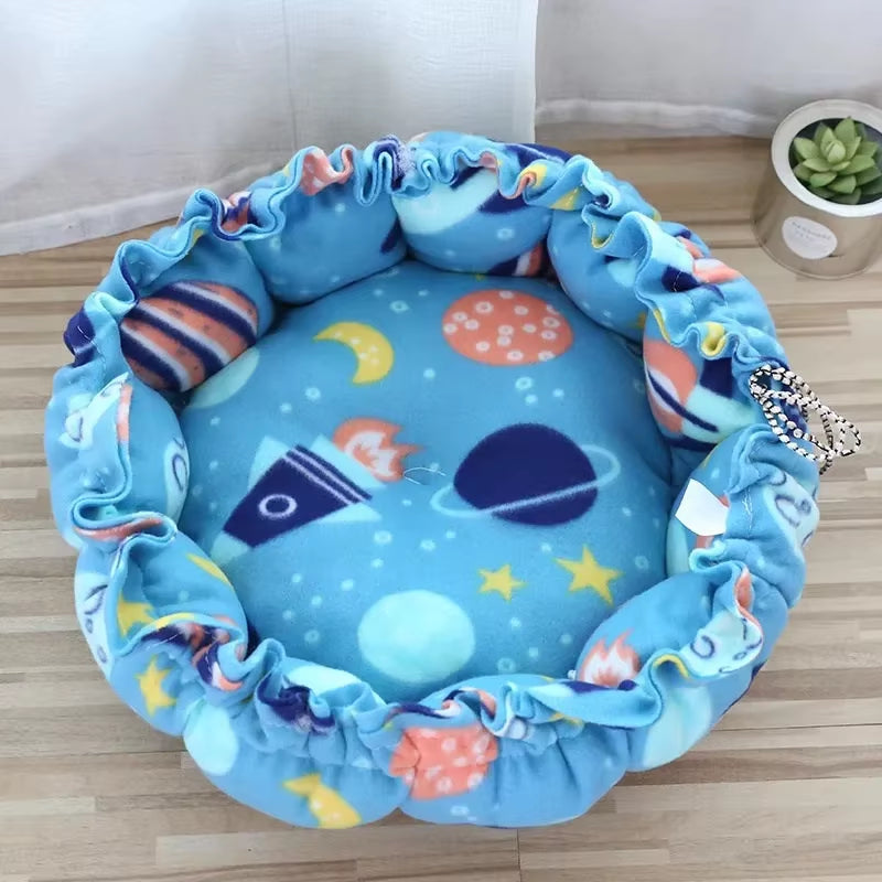 Drawstring Creative Soft Warm Nest Dual-Use Adjustable Pet Bed Nest Bed Pet Cushion for Cats Puppies Pet Supplies
