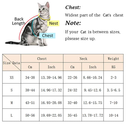 Cozy Soft Cat Harness and Leash for Walking Adjustable Pet Harnesses for Cats Gotas Katten Kleding Kitten Mascotas Accessories