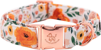 Dog Collar, Sunflower Pattern Pet Collar Durable Cute Dog Collars Summer Fall Female Pet Gift Adjustable Dog Collar for Medium Dogs