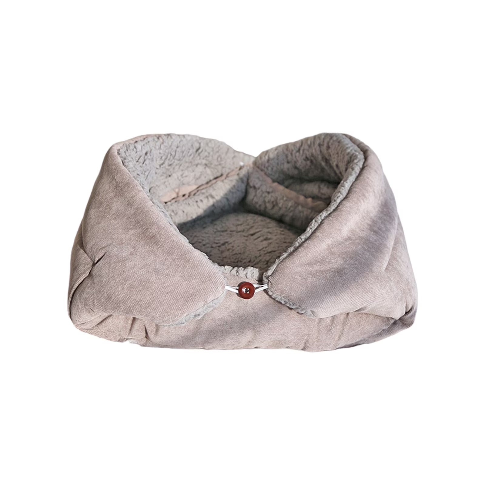Cat Bed for Indoor, Washable Cave with Self-Warming Plush, Pet Bed for Small Cats & Dogs All Seasons (Gray, 27.56X19.69In)