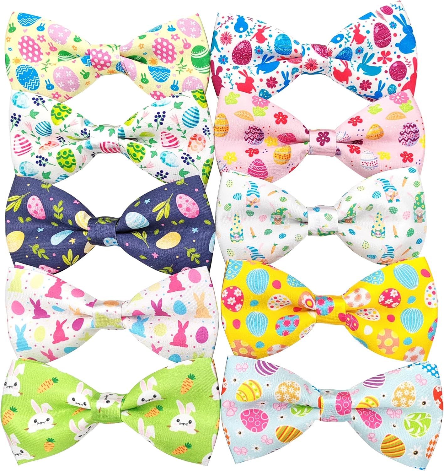 10 Pack Plaid Small Dog Bow Ties Sliding Collar Attachments Puppy Cats Classic Bowties for Medium Dogs Rainbow Bowknots Christmas Party Holiday Pet Grooming Accessories(Small)